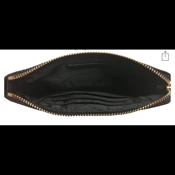 MICHAEL KORS “Fulton” Black Leather Wristlet - Picture 3 of 5